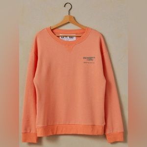 NWOT Strangers Only Women's Pop-Orange Sup Club crewneck sweatshirt